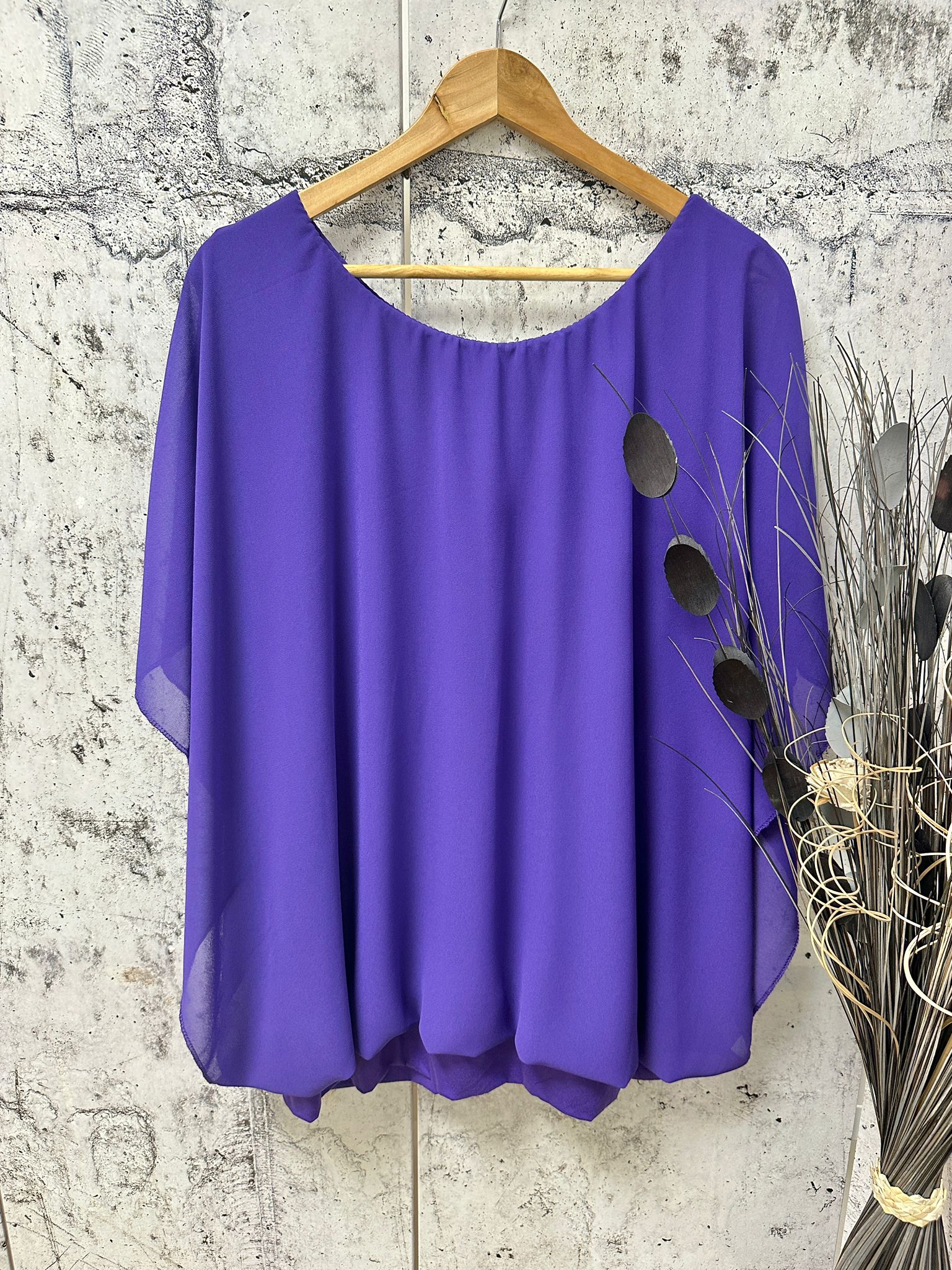 Gr. 50 - 54 Premium Bluse Uni (versch. Farben)