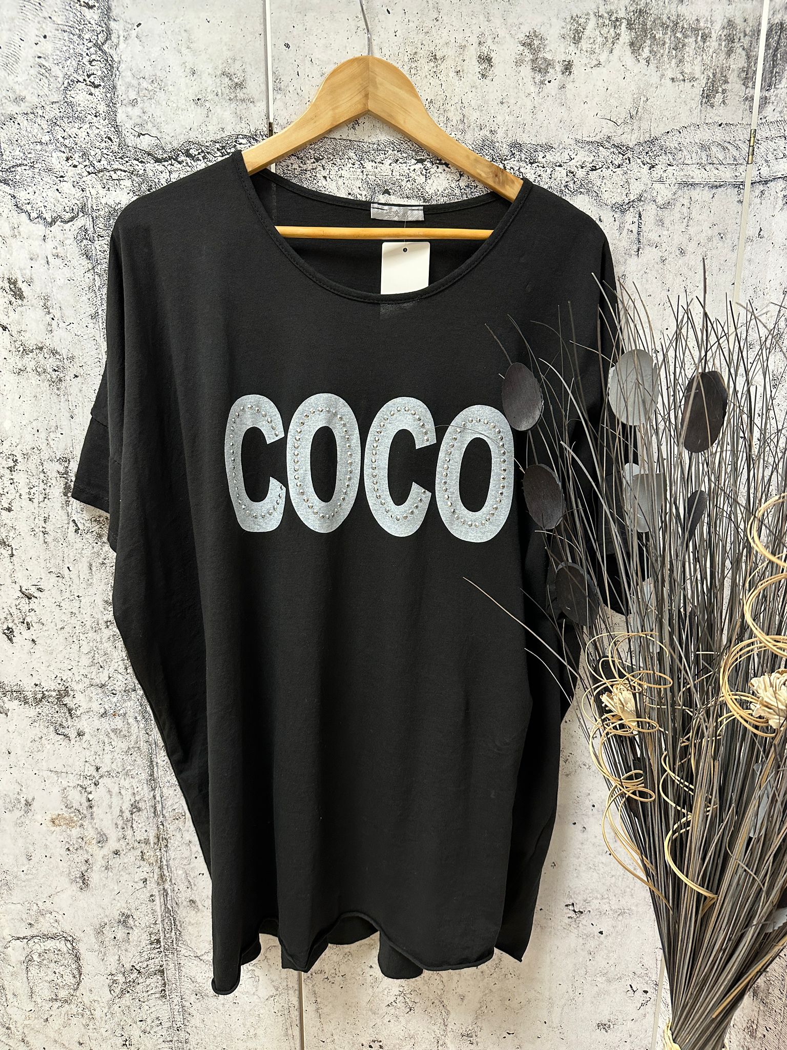 Gr. 50-54  Vokuhila T-Shirt "COCO"