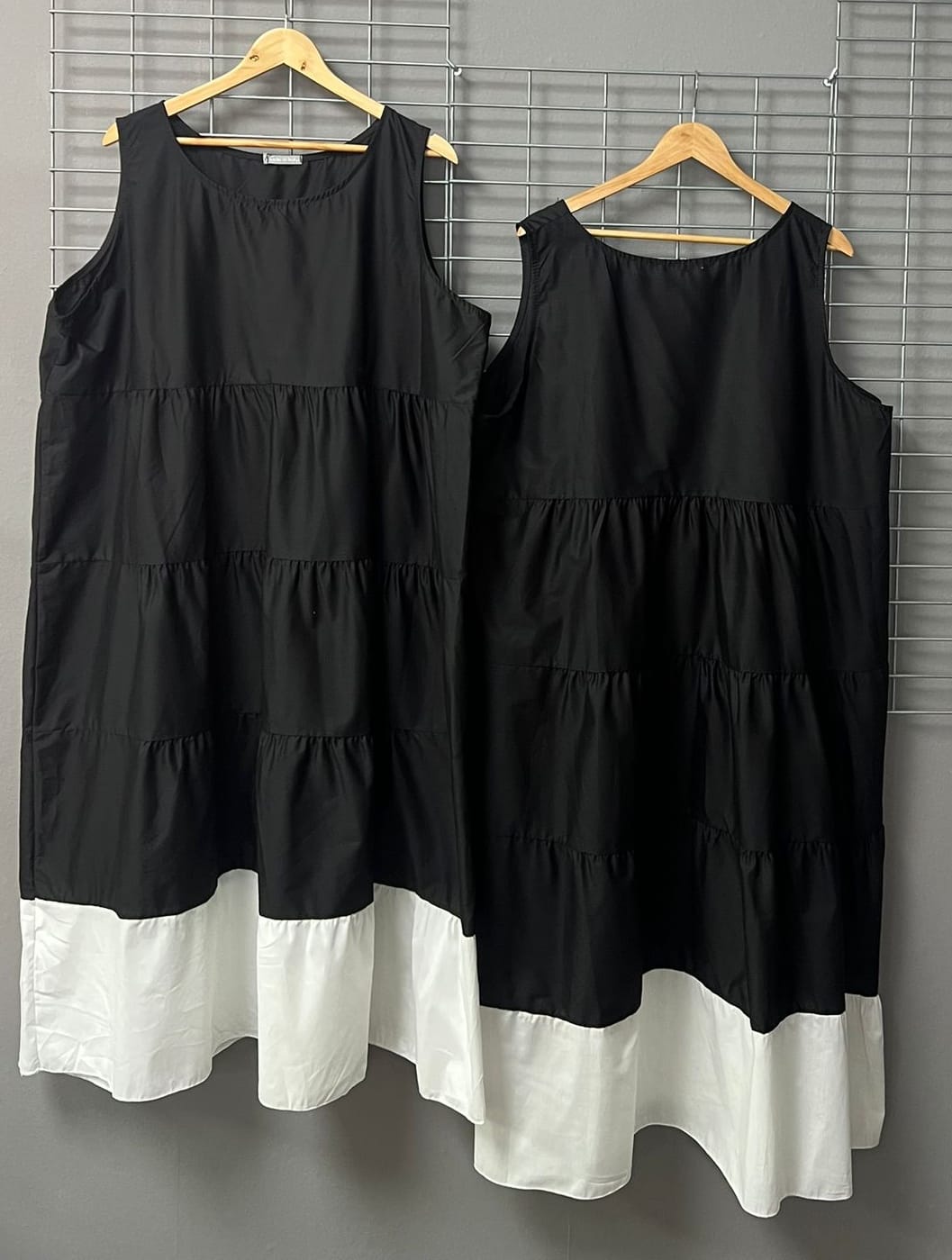 Gr. 48 - 56 Kleid Schwarz-Weiß
