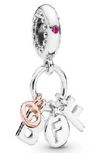 Sterling Silber 925 Charms Anhänger BFF