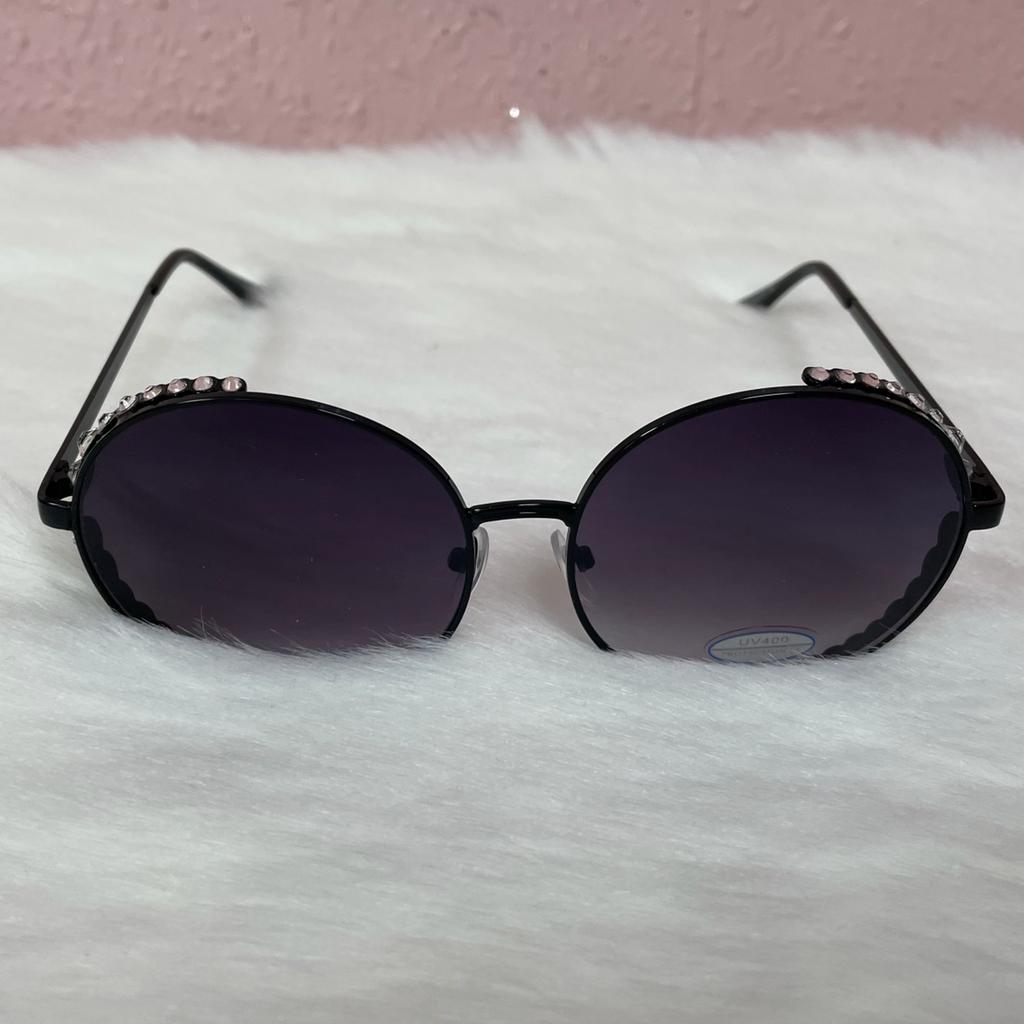 Runde Sonnenbrille mit Tasche