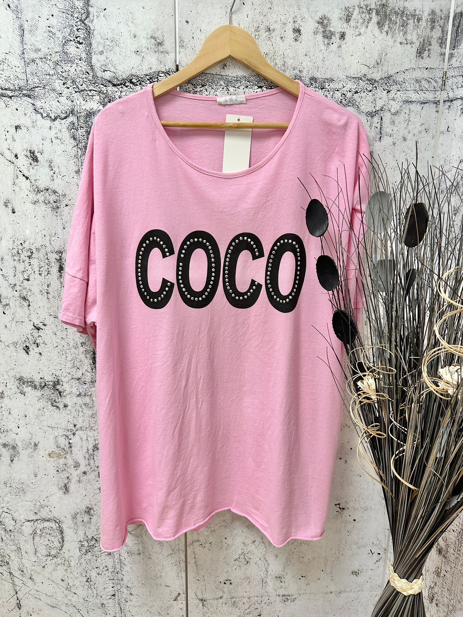 Gr. 50-54  Vokuhila T-Shirt "COCO"