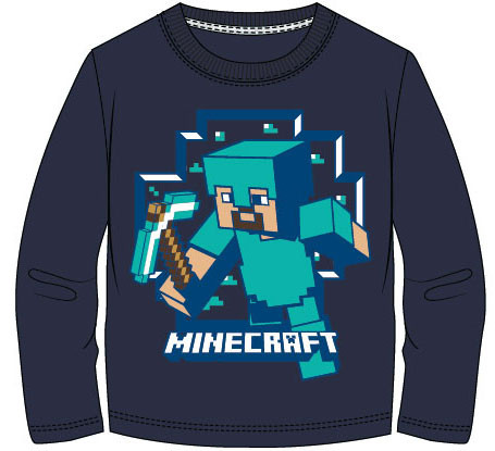 Disney Minecraft Langarmshirt Blau