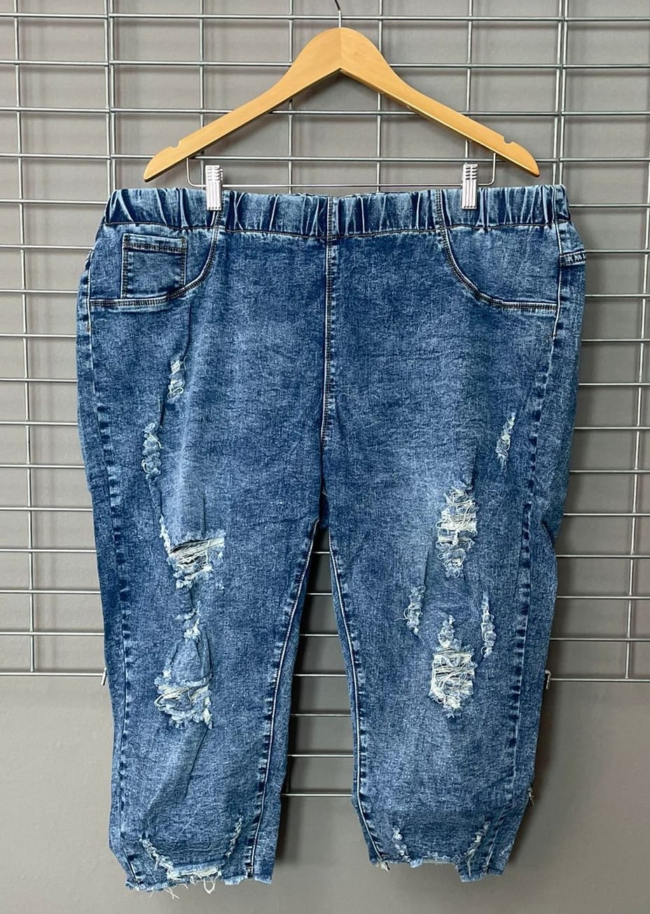 Gr. 46 - 56 Kurze Jeans Jeggings