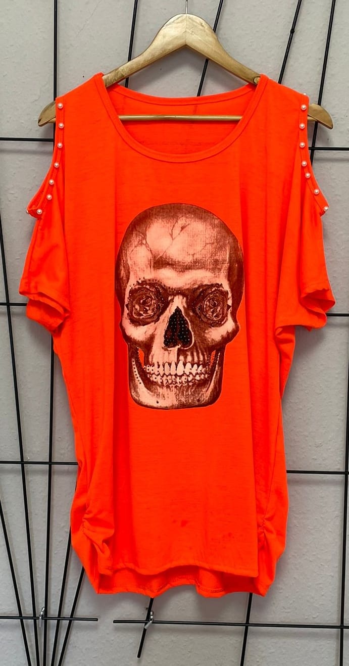 Gr. 42 - 46 Cut out Shirt Totenkopf / Skull
